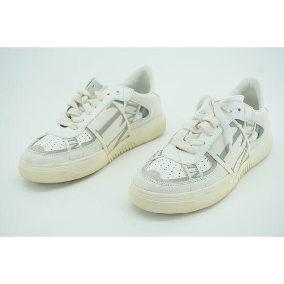 Valentino VL7N Logo Banded White Leather Sneaker Flats SZ 38.5 low top VLTN $970 - Picture 7 of 11